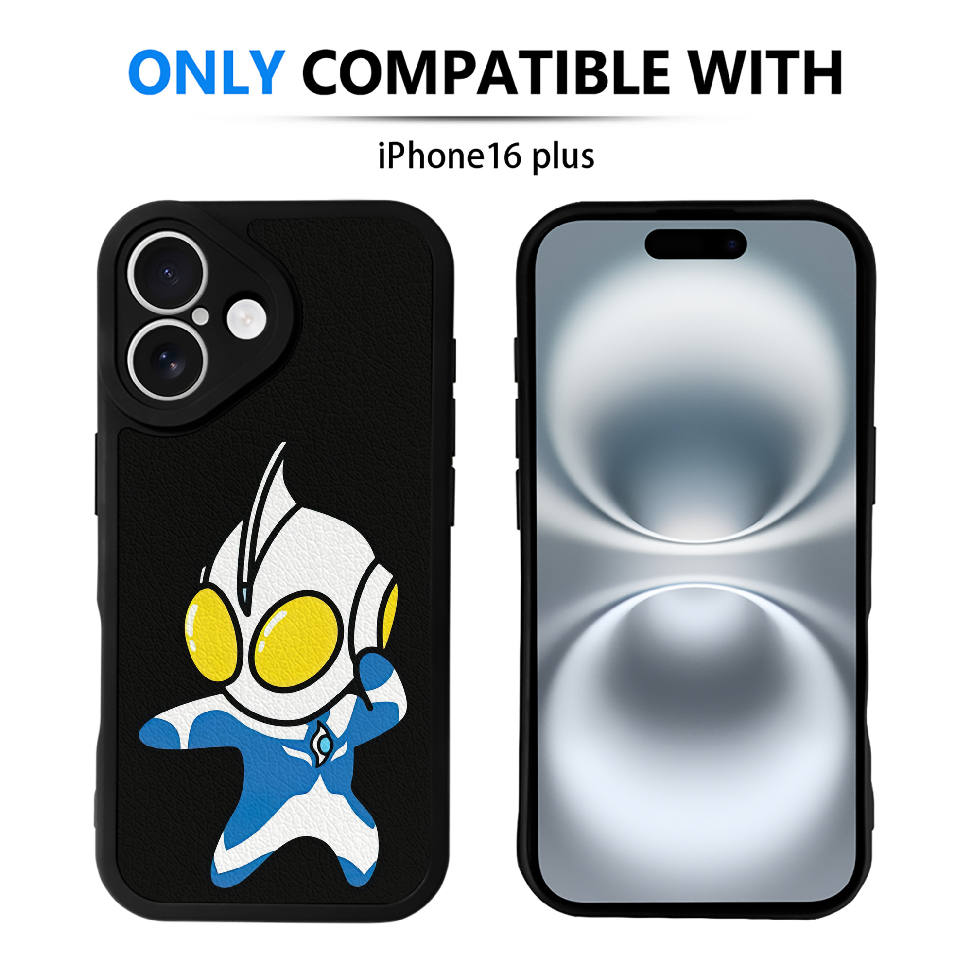 （画像用） ウルトラマン Ultraman 【iPhone 16シリーズ対応】シリコンスマホケース（レザー調） 材質：シリコン